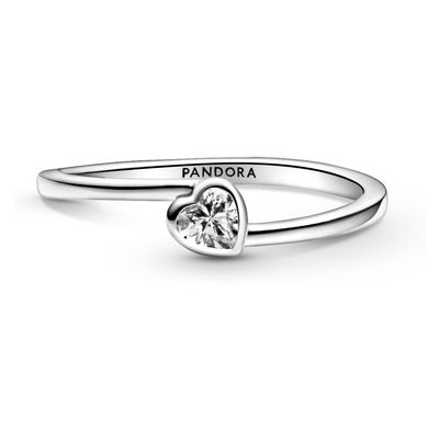 Imagen 2 del producto Anillo De Plata Corazón Zirconia Mujer