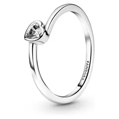 PANDORA - Anillo De Plata Corazón Zirconia Mujer
