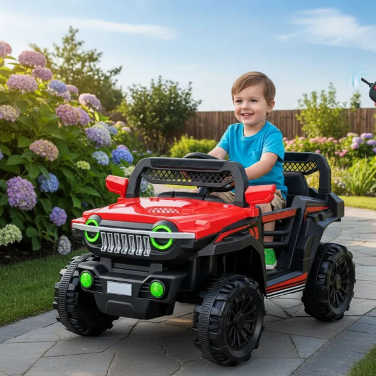 GENERICO - Auto A Bateria 4x2 A Control Vehiculo Electrcio Niños RojoE 22