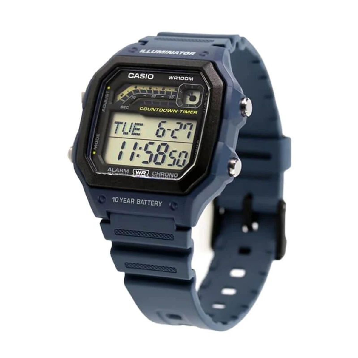 CASIO - Reloj Casio Hombre Vintage Countdown Timer WS-1600H-2AV