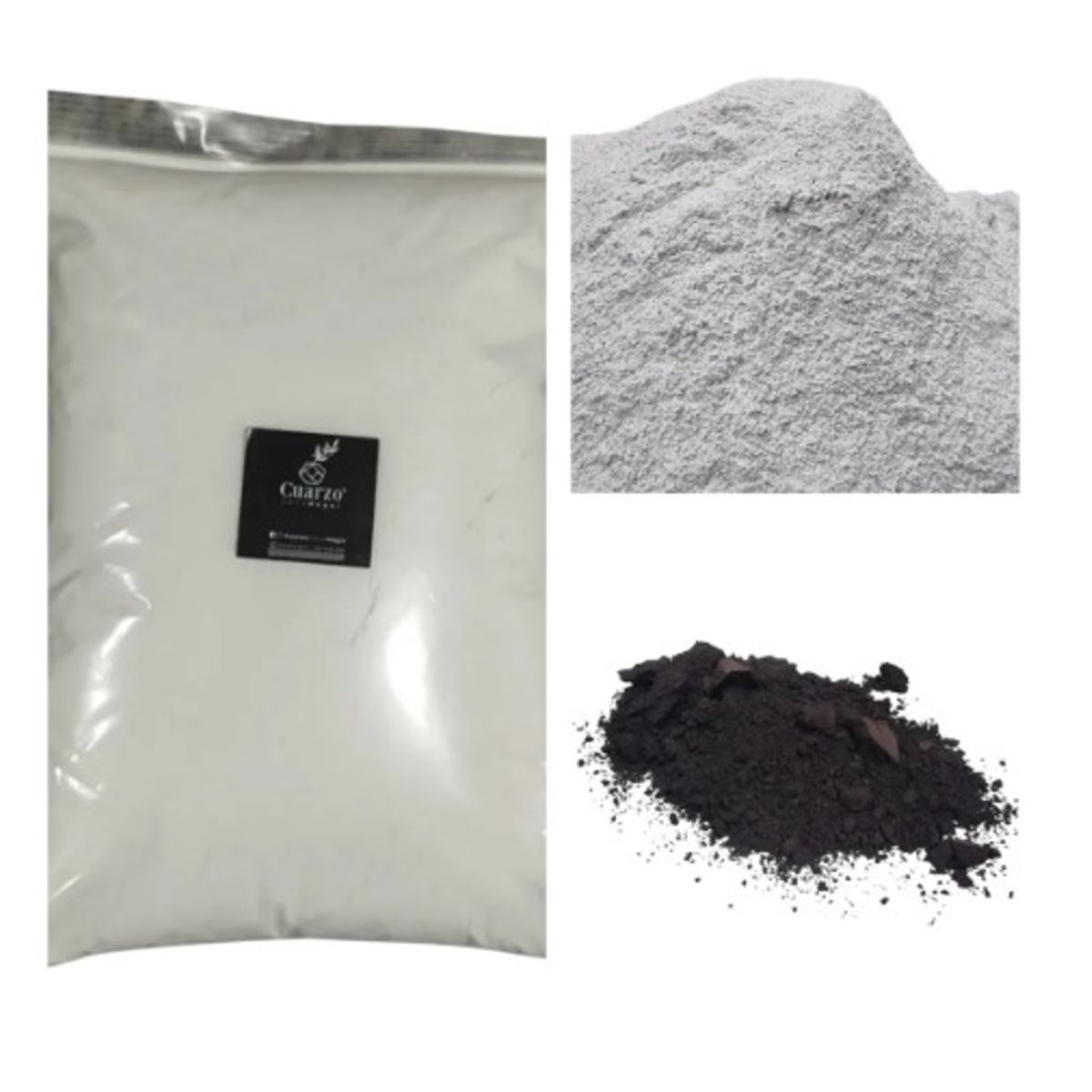 GENERICO - Kit Terrazo Cemento Blanco Marmolina Y Pigmento Oxido de Hierro Negro