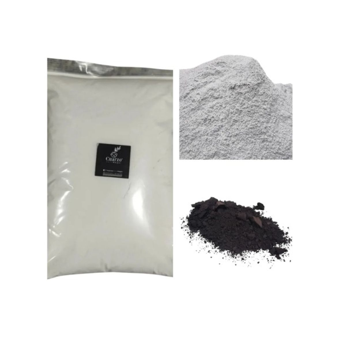 GENERICO - Kit Terrazo Cemento Blanco Marmolina Y Pigmento Oxido de Hierro Negro