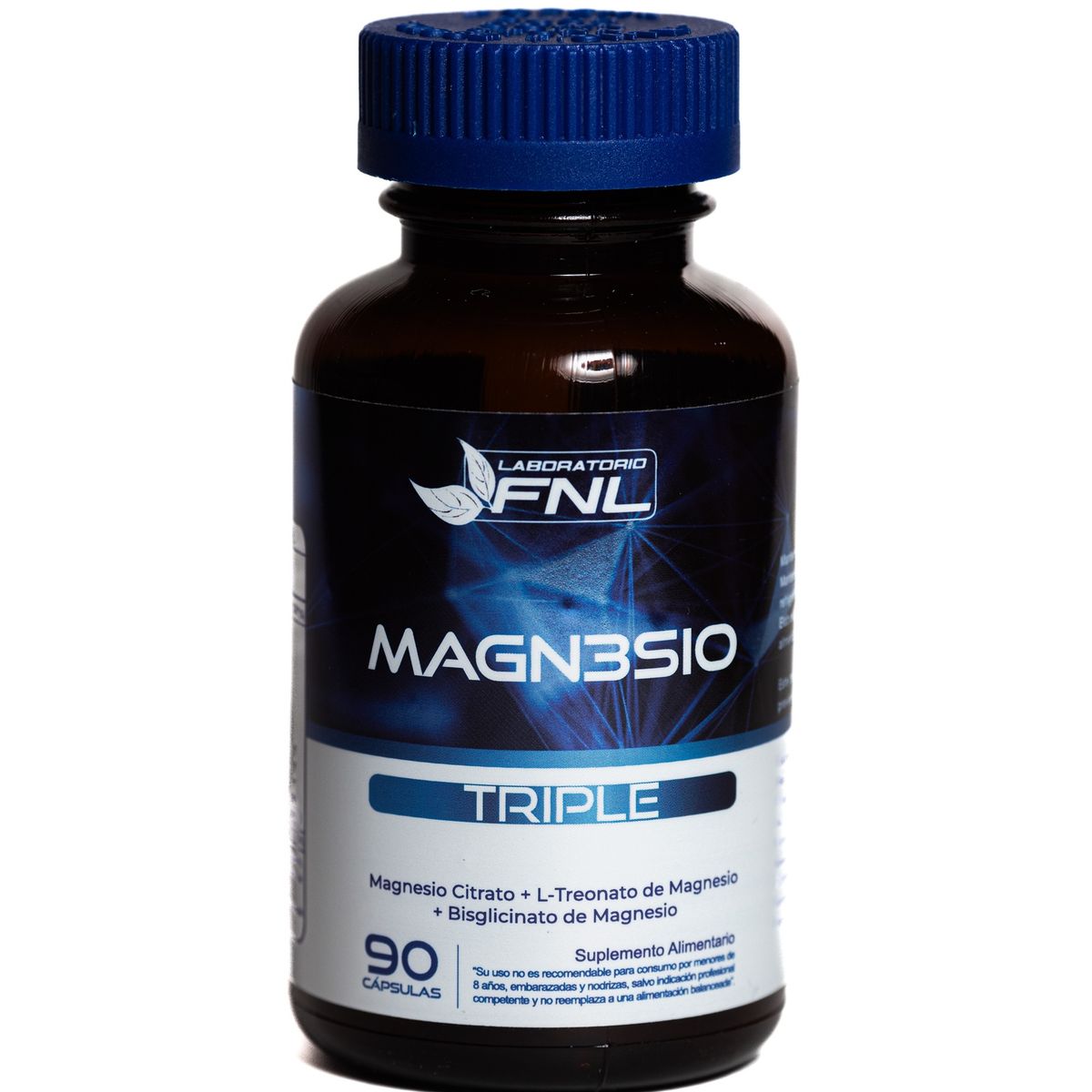 FNL - Triple Magnesio Citrato +treonato + Bisglicinato FNL - 90 Cápsulas Sin Sabor