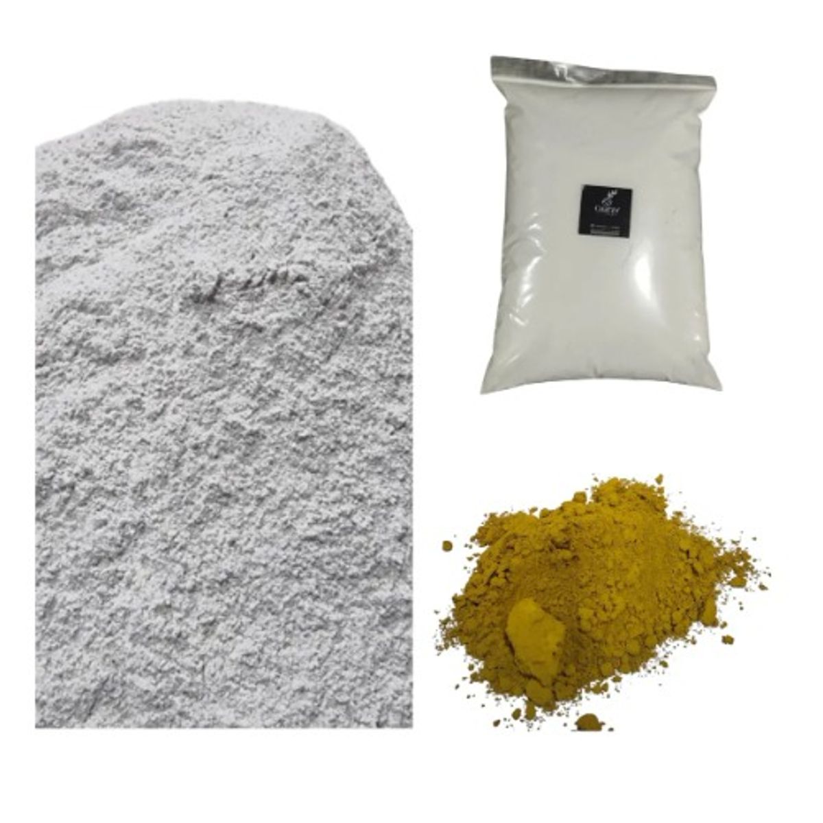 GENERICO - Kit Terrazo Cemento Blanco Marmolina Y Pigmento Oxido de Hierro Amarillo
