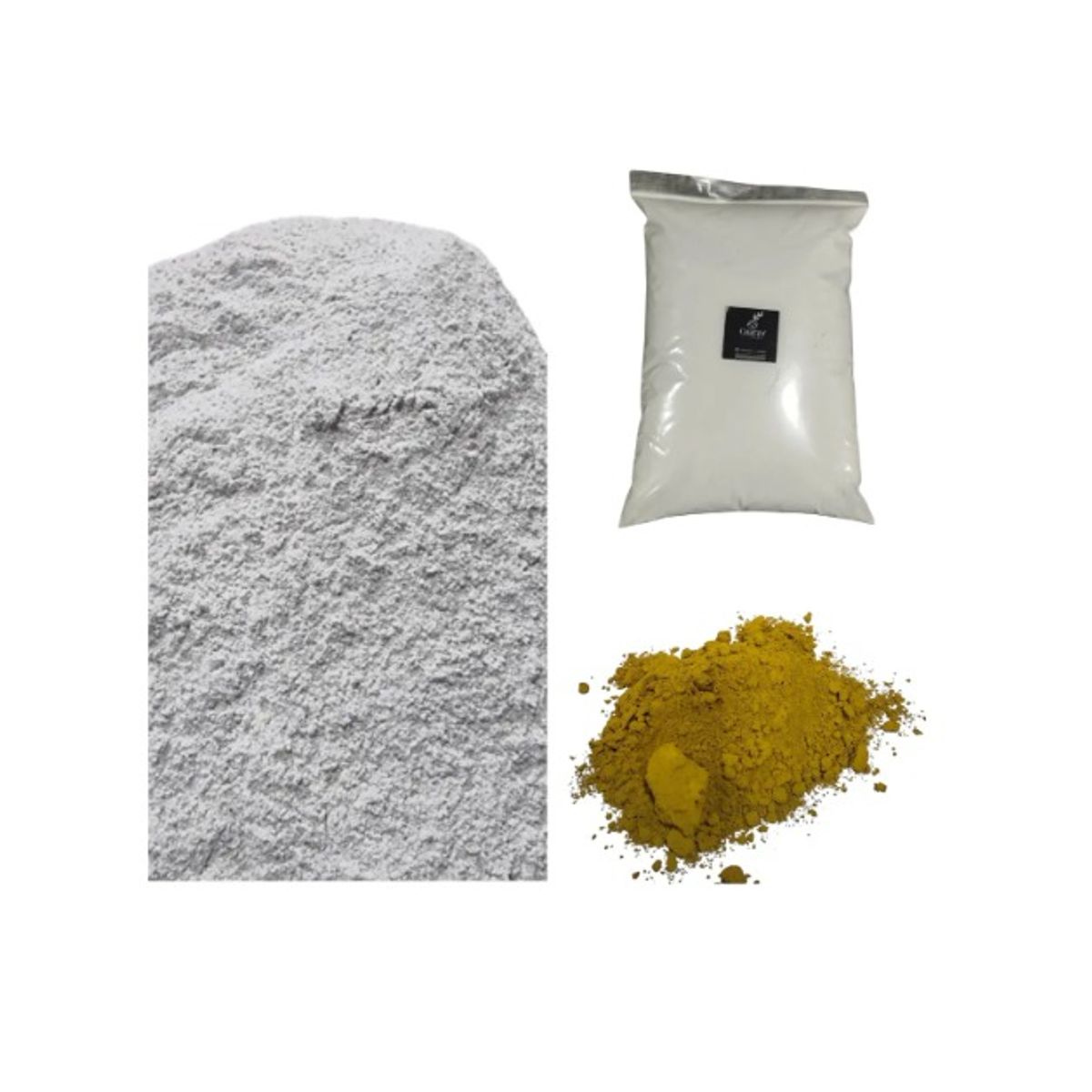 GENERICO - Kit Terrazo Cemento Blanco Marmolina Y Pigmento Oxido de Hierro Amarillo