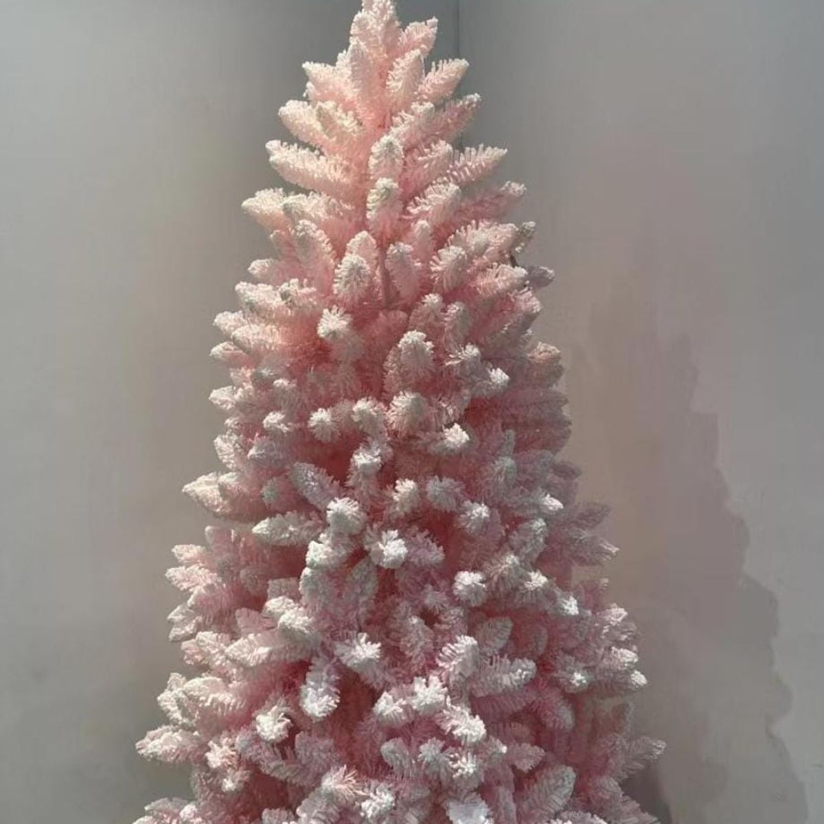 GENERICO - Arbol de Navidad Artificial Pino Rosa con Efecto Nevado 1,80 mts