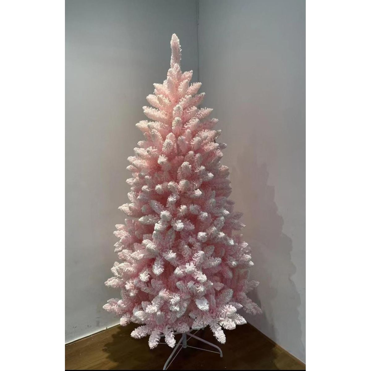 GENERICO - Arbol de Navidad Artificial Pino Rosa con Efecto Nevado 1,80 mts