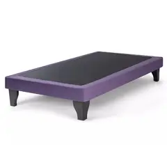 GENERICO - Base Europea para cama 1 Plaza 90x190cm Felpa morado