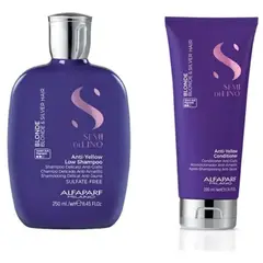 ALFAPARF MILANO - Shampoo Y Acondicionador Anti Yellow Alfaparf 250 y 200 ml