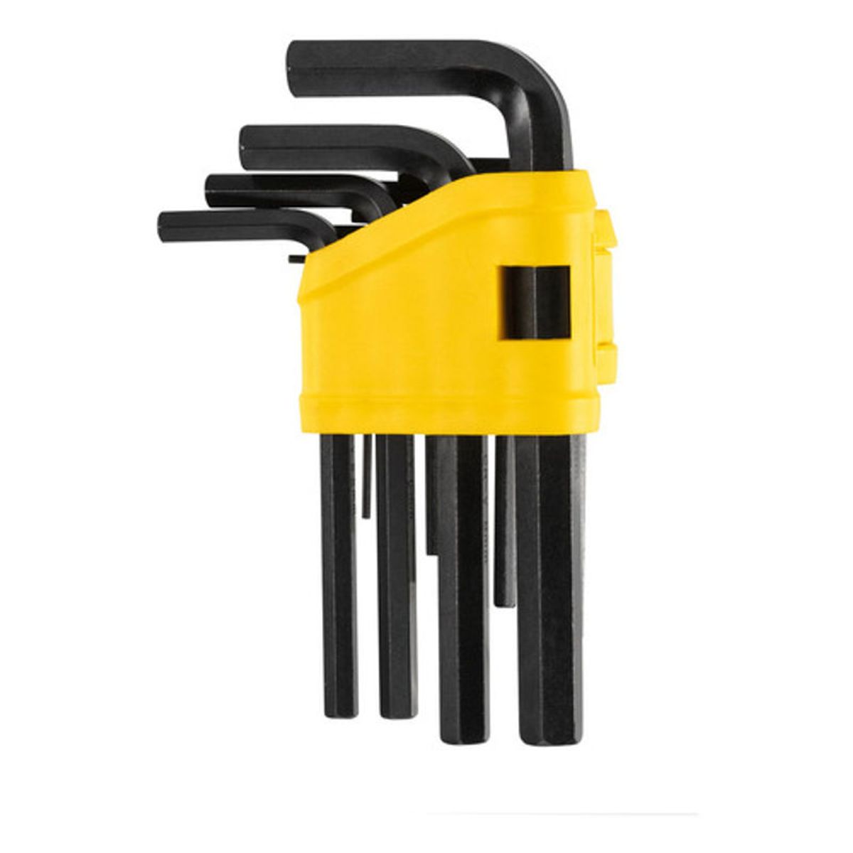 GENERICO - Set 10 Llaves Allen Hexagonales Stanley 69-253 Negro