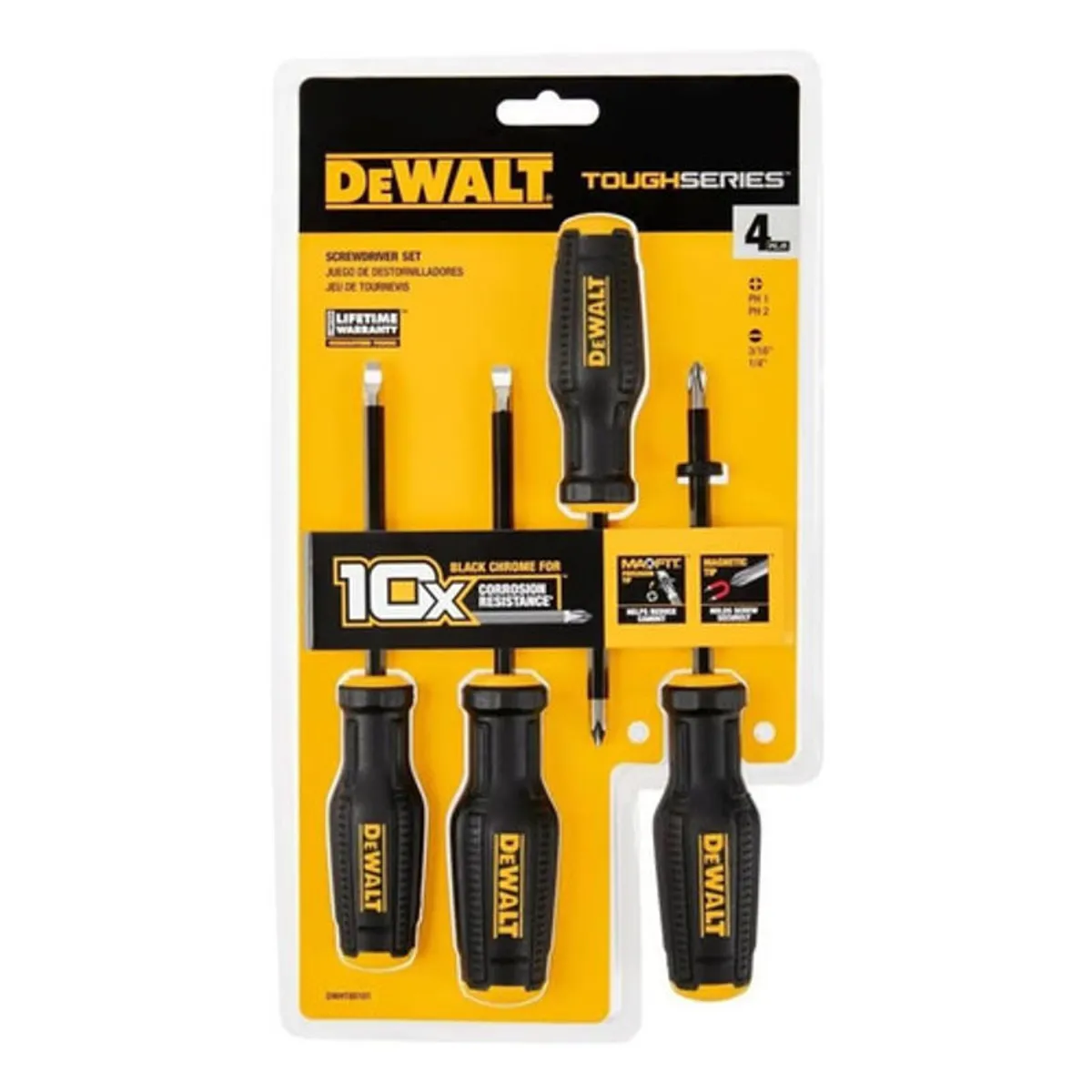 GENERICO - Set 4 Destornilladores Maxfit Dewalt Dwht65101