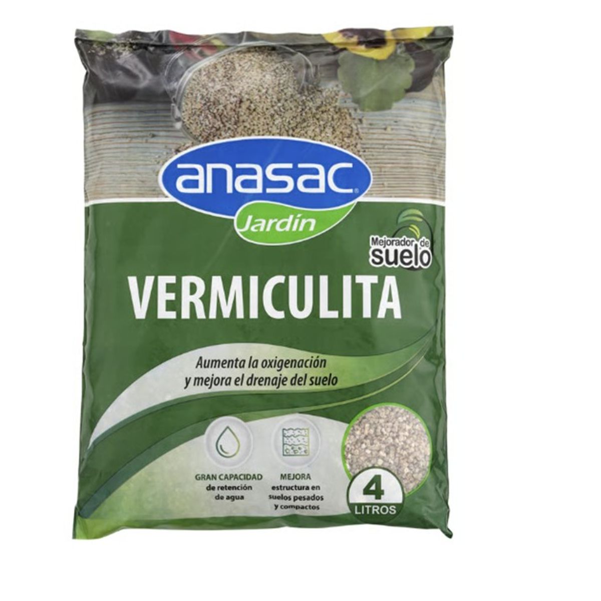 ANASAC - Mejorador de Suelo Vermiculita 4 Lt