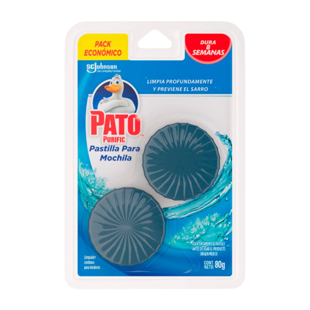 PATO PURIFIC - Pastilla Estanque Inodoro Azul Pato Purific Antisarro Limpieza Pack 2