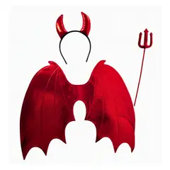 EKOL TACTICA MILITAR - Disfraz Diabla Diablo Diablita Set 3 Piezas Halloween 2025
