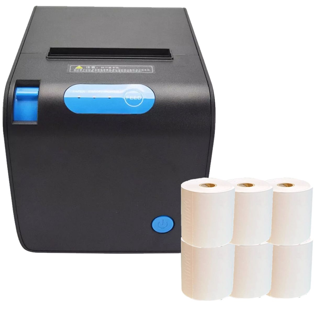 NO LOGO - Impresora Térmica Recibo Puerto Ethernet Usb + 6 Rollos