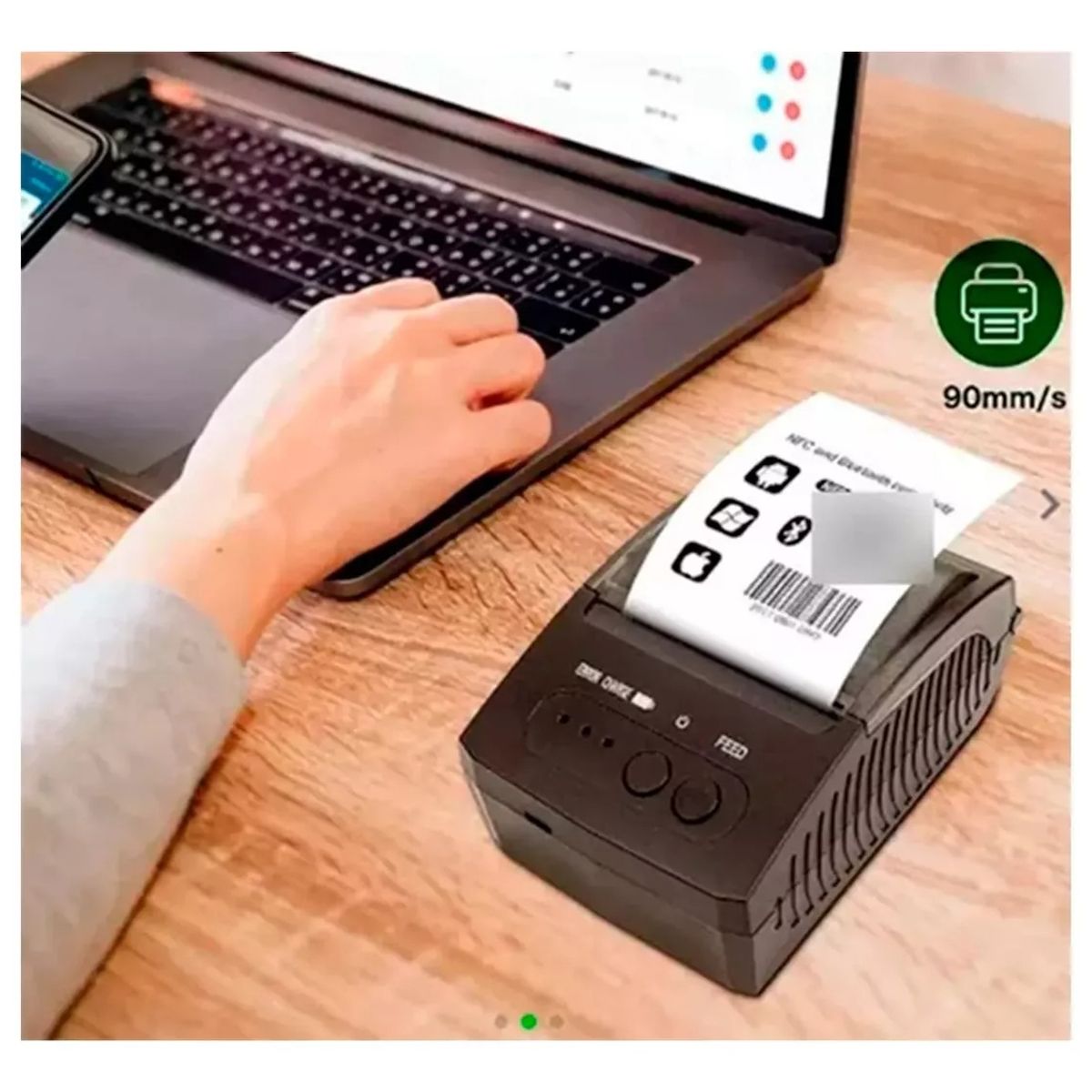 NO LOGO - Mini Impresora Térmica Bluetooth Sii Portátil 58mm