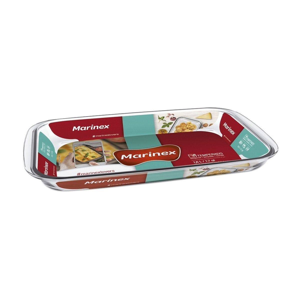 MARINEX - Asadera Rectangular Pequeña 1.6 Litros