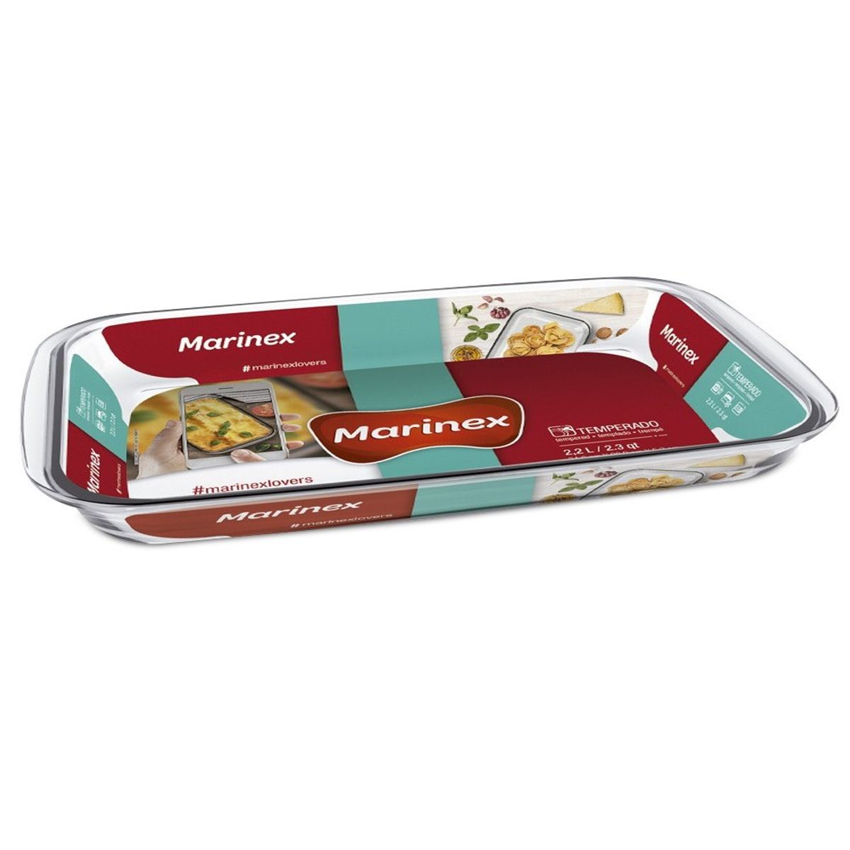 MARINEX - Asadera Rectangular Mediana 2.2 Litros