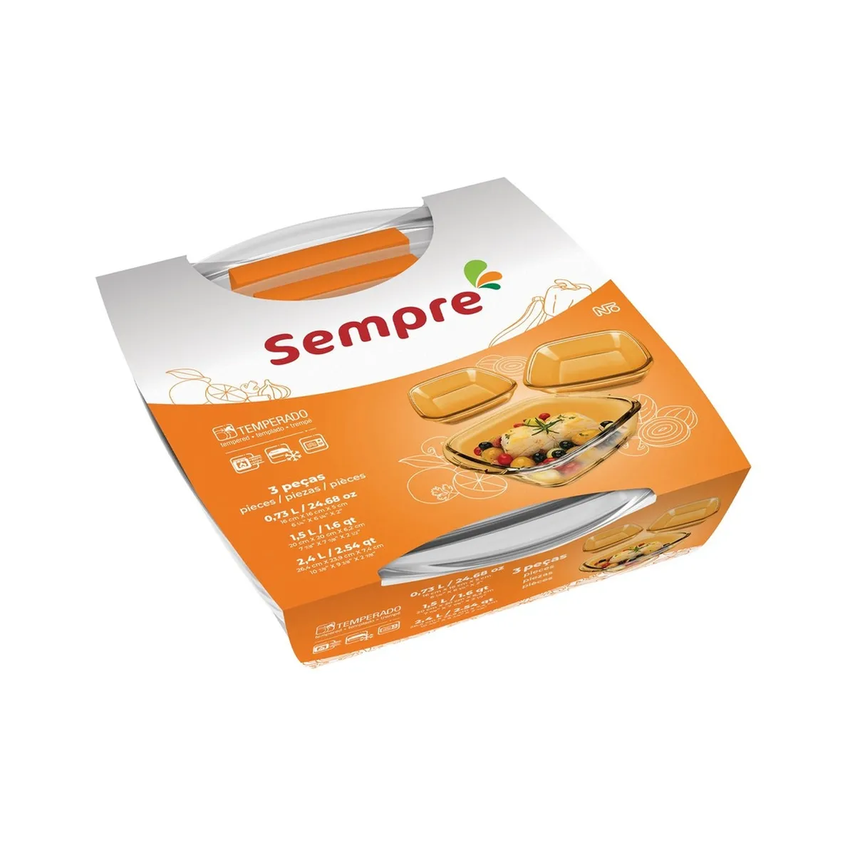 NADIR - Set 3 Fuentes Rectangulares Sempre