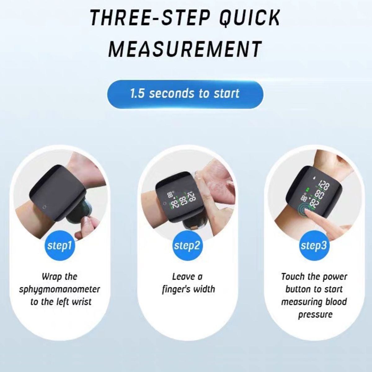 ATURE - Monitor De Presión Arterial De Muñeca Con Voz Usb Recargable