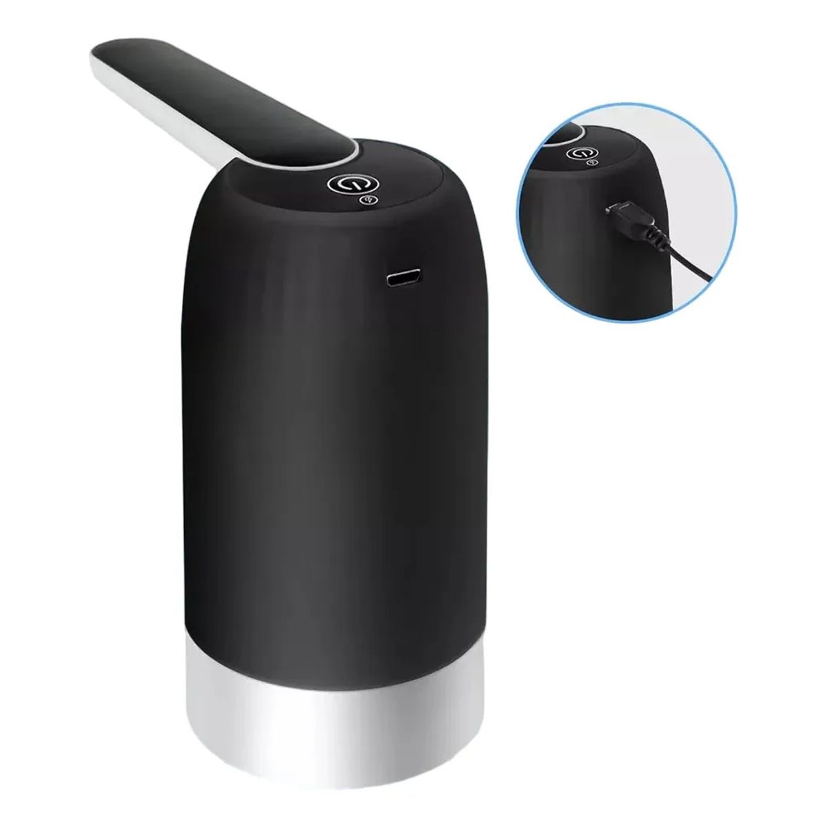 NO LOGO - Bomba Agua Dispensador Agua Automática Usb Recargable Negro