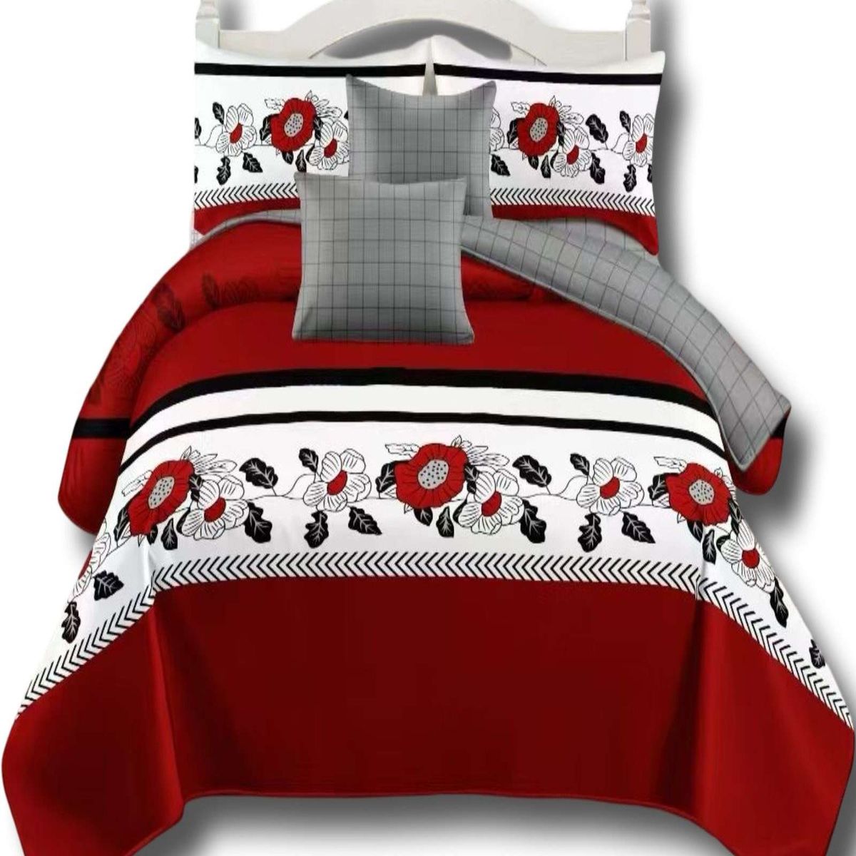 GENERICO - CUBRECAMA QUILT DELGADO CON 9 PIEZAS 2 PLAZAS 03.
