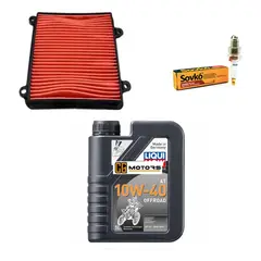 LIQUI MOLY - Kit Mantencion Honda Xr 150l / Aceite + Filtro Aire + Bujia