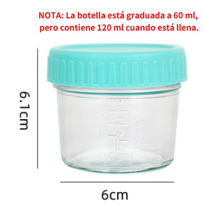 Imagen 2 del producto Juego De 6 Tazas Medidoras De Vidrio Con Tapa