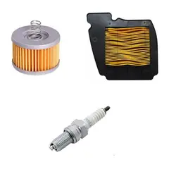 GENERICO - Kit Mantencion Yamaha Fz 16 Y Fzn 2.0 (aire +aceite +bujia) - Amarillo