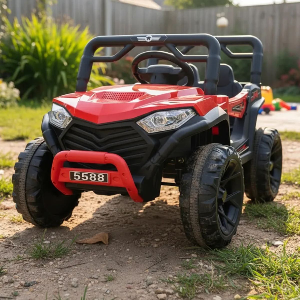 GENERICO - Auto A Bateria 4x2 A Control Vehiculo Electrcio Niños Rojo 88