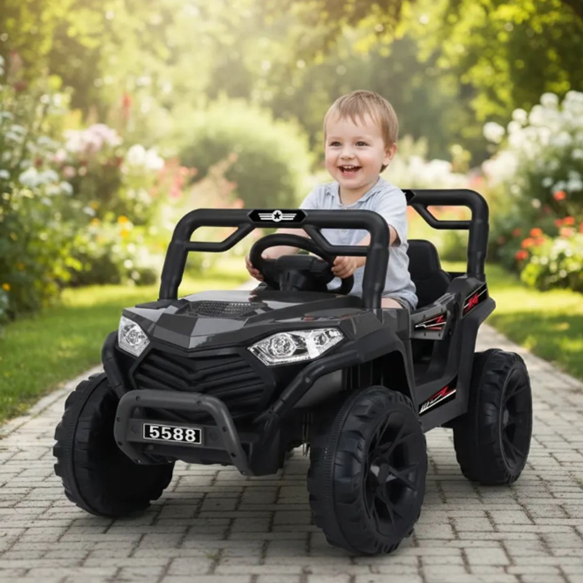 GENERICO - Auto A Bateria 4x2 Control Vehiculo Electrcio Niños Negro 88