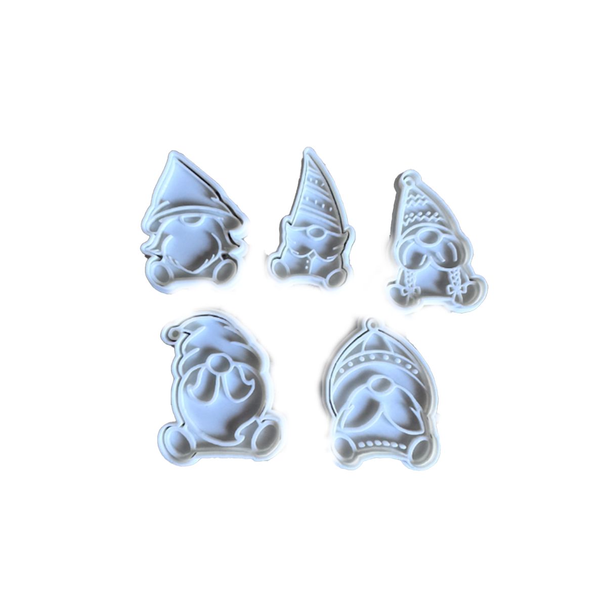 GENERICO - Cortador Galletas - Gnomo Navideño Pack 5