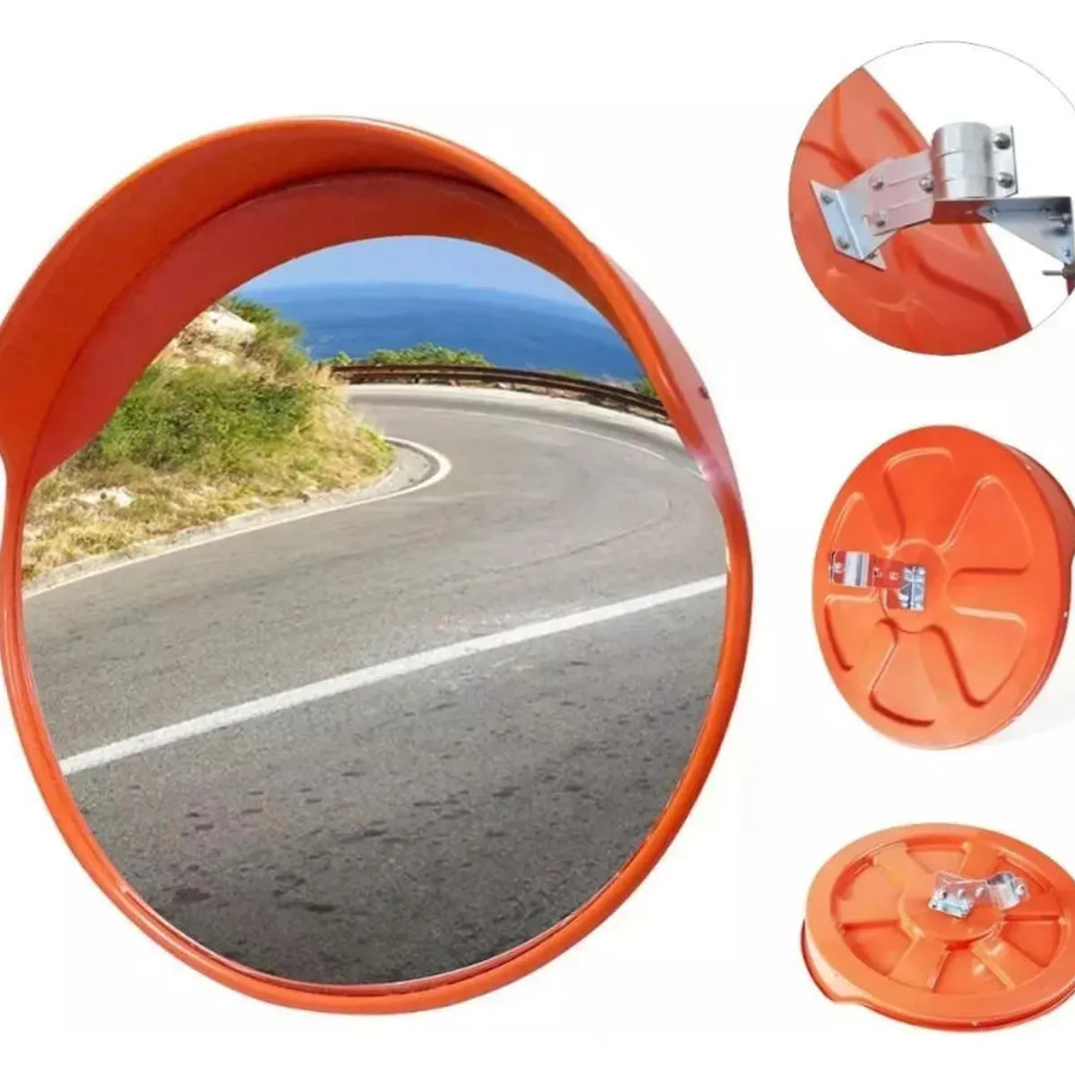 ATURE - 80 Cm Espejo Convexo Gran Angular Con Dirección En Carretera