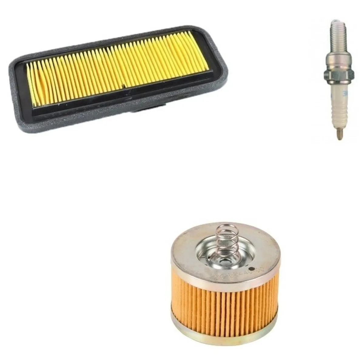 GENERICO - Kit Mantencion Yamaha Fz 16 Y Fzn 2.0 (aire +aceite +bujia) - Amarillo