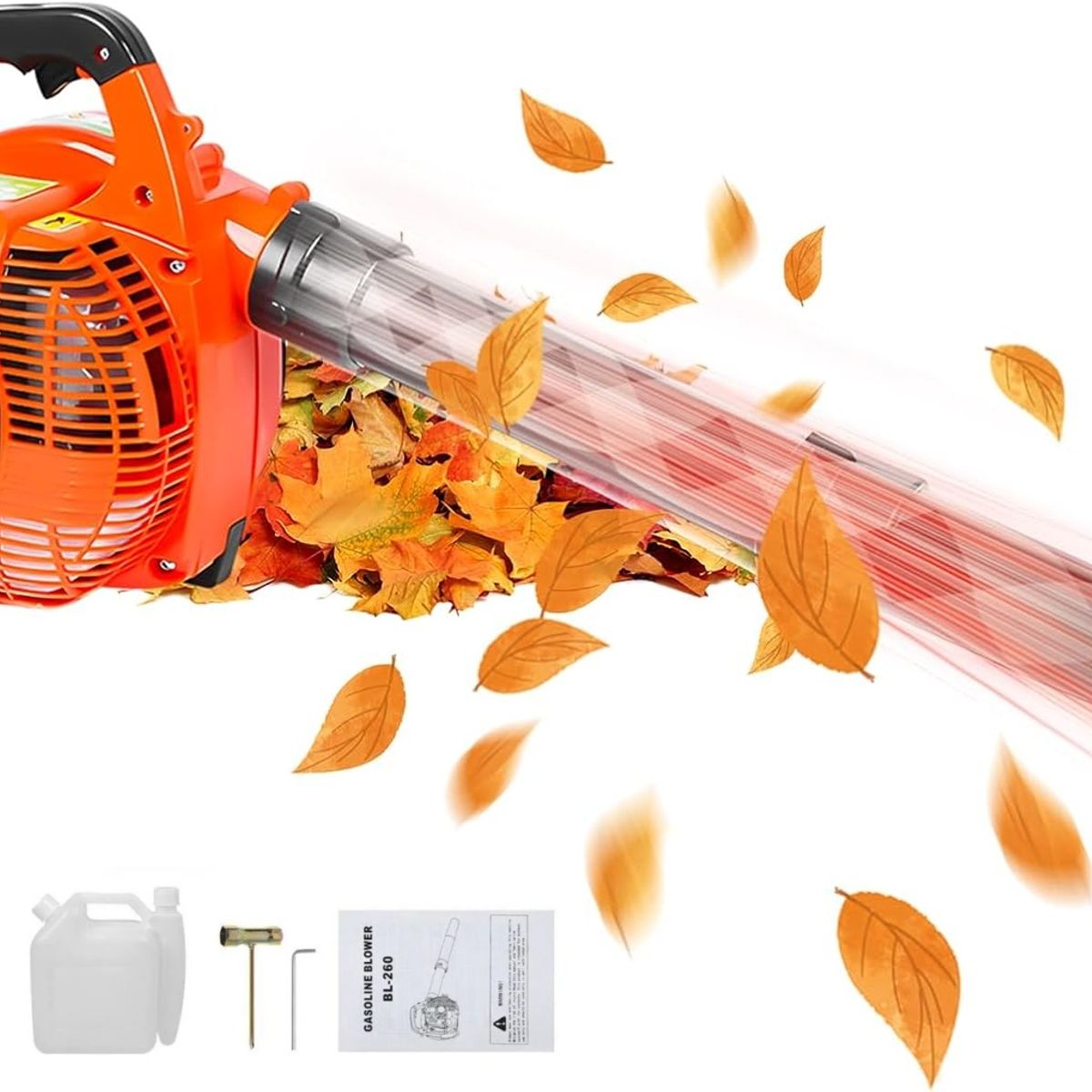 KUANGYE - 750W Soplador de Mano hojas a gasolina Gasolina De Alta Potencia   Motor de 2 tiempos 25.4CC