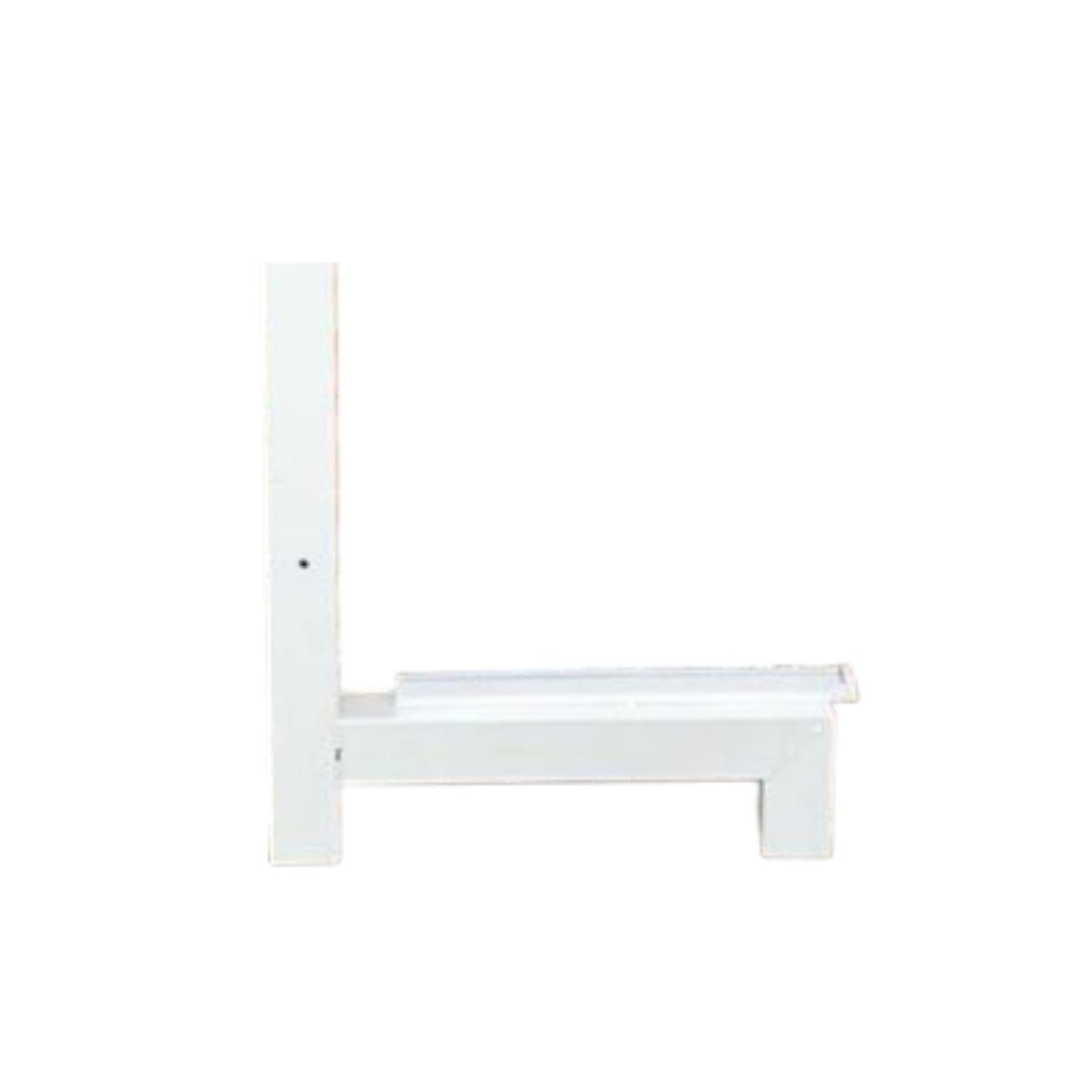 GENERICO - Paral Blanco Metálico en Forma de L para Estantería Gms