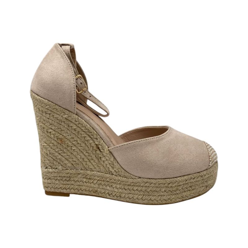 HERIEL - Sandalia Beige Cuña Mujer