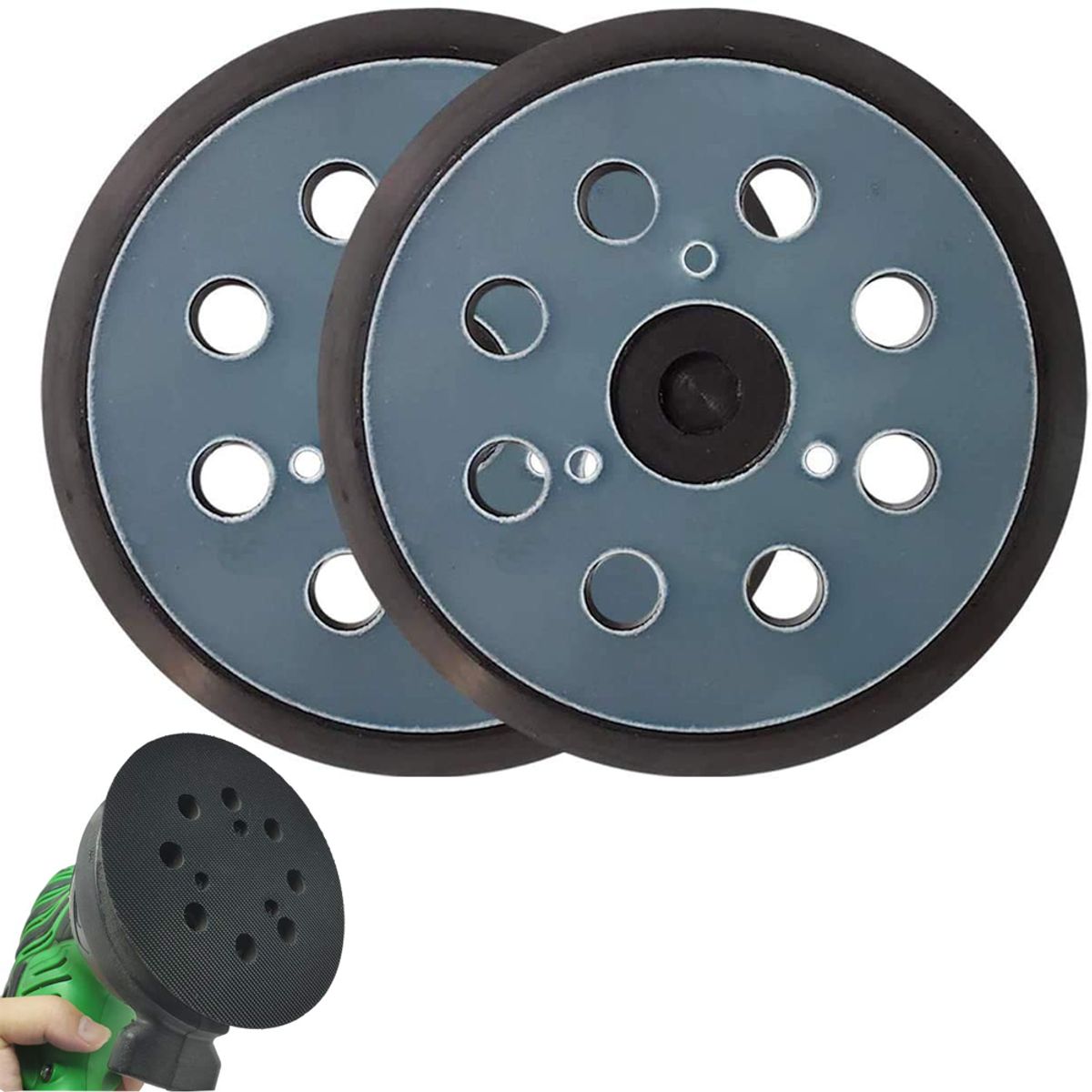 KINDA NICE - 2 Almohadilla Lijar Para Makita 5 Pulgadas 8 Agujeros 123 Mm