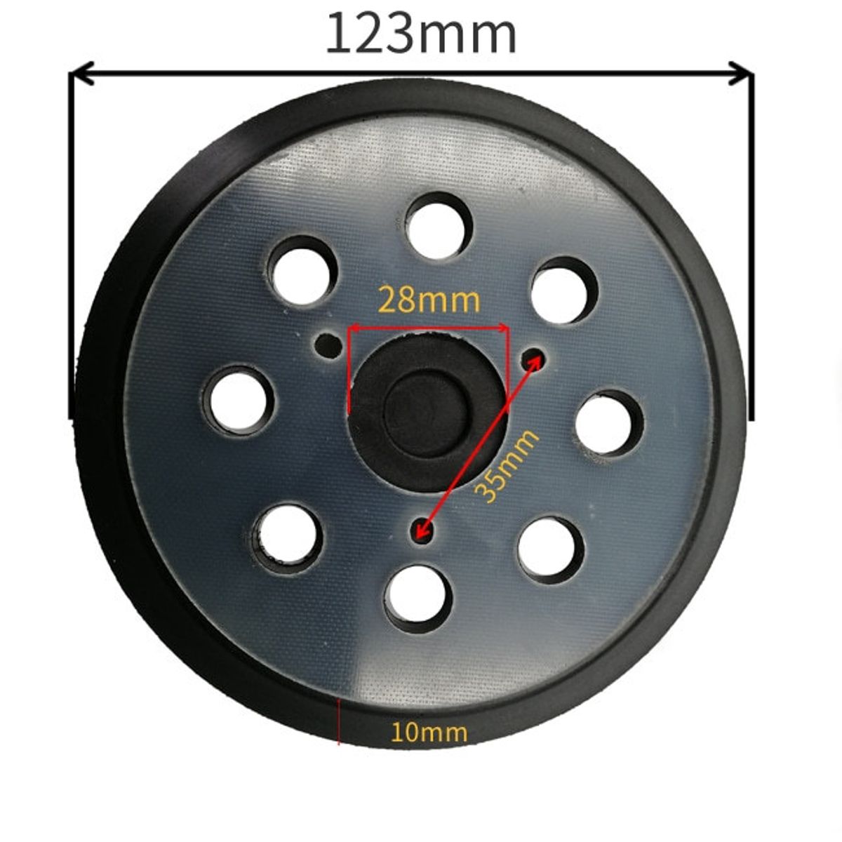 KINDA NICE - 2 Almohadilla Lijar Para Makita 5 Pulgadas 8 Agujeros 123 Mm