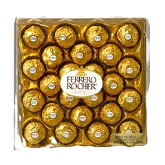 FERRERO ROCHER - Bombón Chocolate Avellana Caja 24 Und, 300 Gr