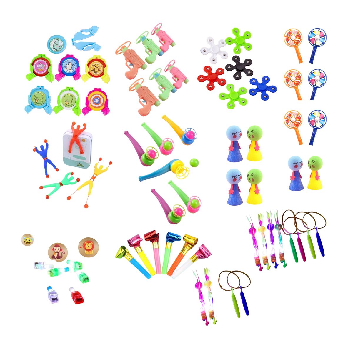 KINDA NICE - Set 60 Surtido Juguetes De Piñata Cumpleaños Fiestas Niños