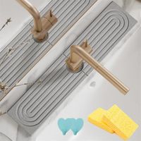 Tapete de piedra para grifo de fregadero de cocina