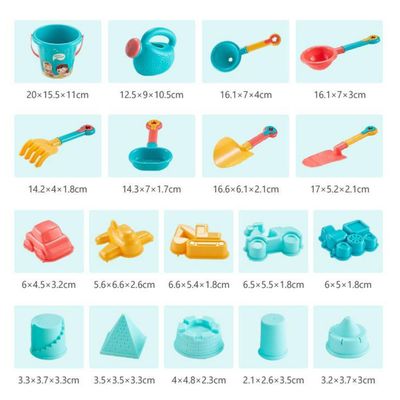 Imagen 2 del producto 18 Pie Juego De Juguetes De Playa Con Palas Y Moldes Para Ni