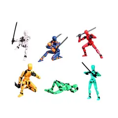 KINDA NICE - 6 Muñecos Robot Armable Juguete Antiestrés 13 Articulaciones