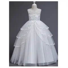 ALMA & DECO - Vestido Bautizo Primera Comunión Paje Boda Mod Ivette Blanco