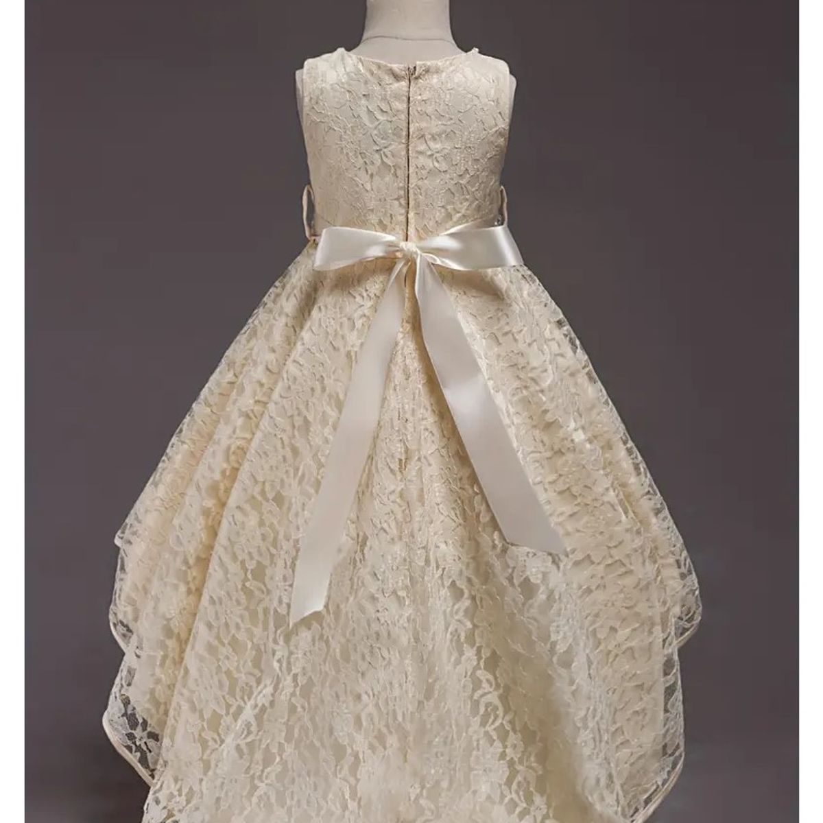 ALMA & DECO - Vestido Fiesta, Bautizo, Paje  Modelo "Bárbara" Color Champagne