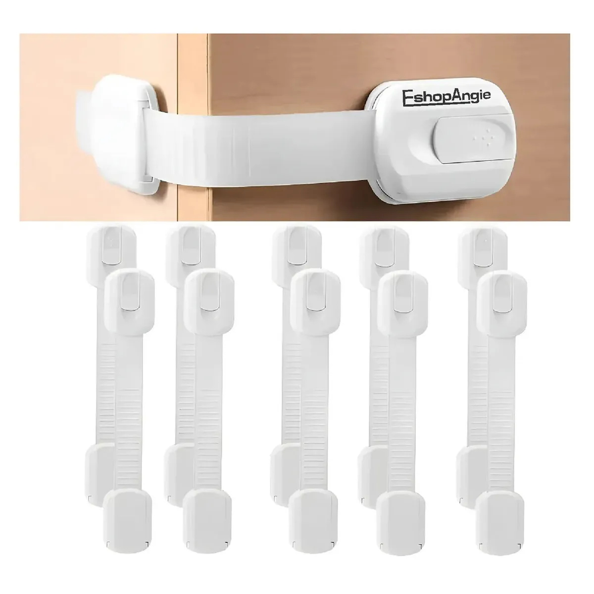 ESHOPANGIE - 10 Seguros Para Puerta Cajones Refrigerador Bebe Protectores