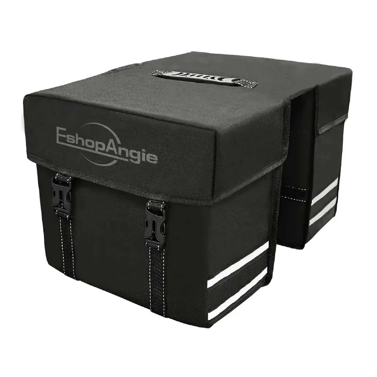ESHOPANGIE - Alforja Para Bicicleta Bolso Doble Capacidad 25 Litros Negro