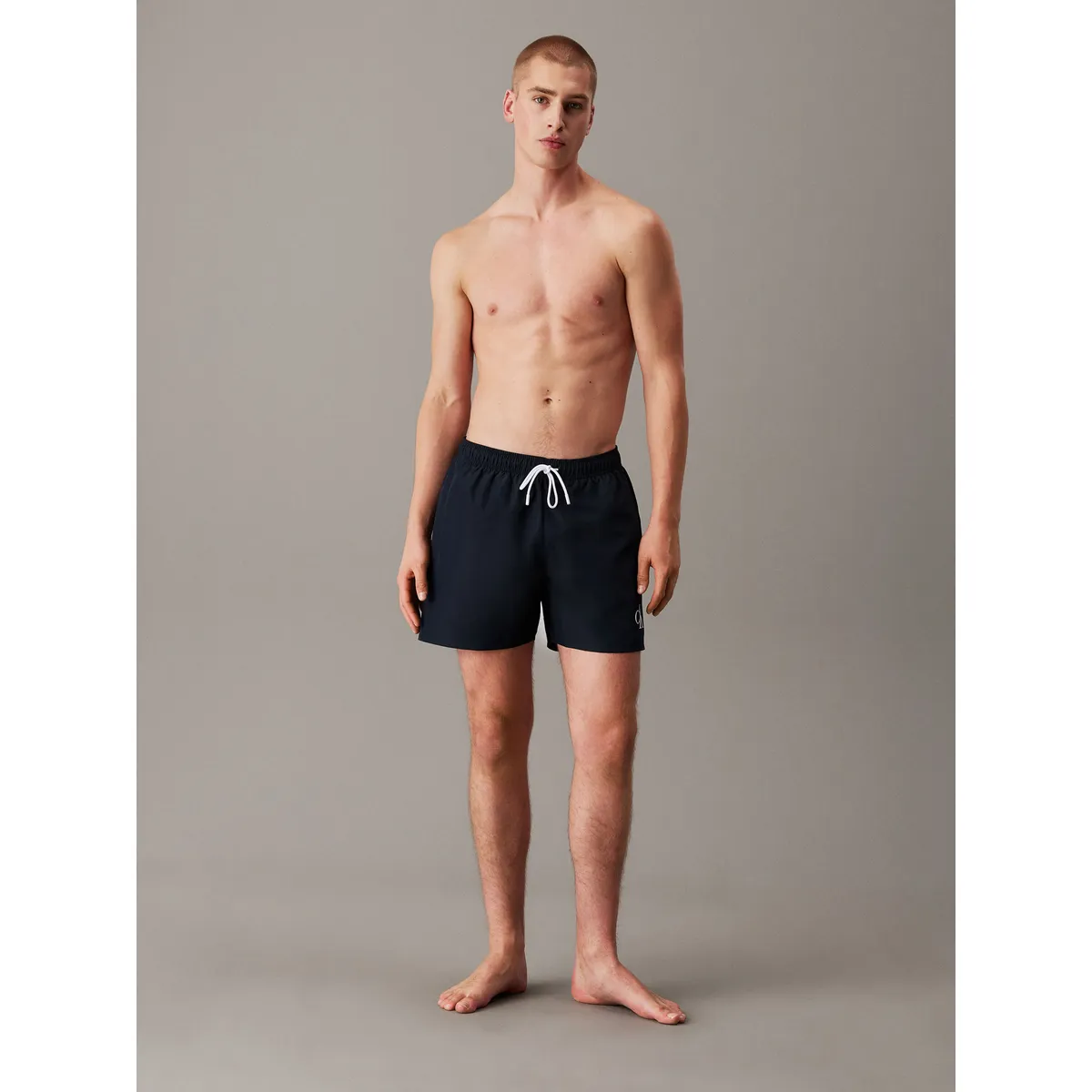 CALVIN KLEIN - Traje de Baño Largo Medio Ck Monogram Azul Calvin Klein