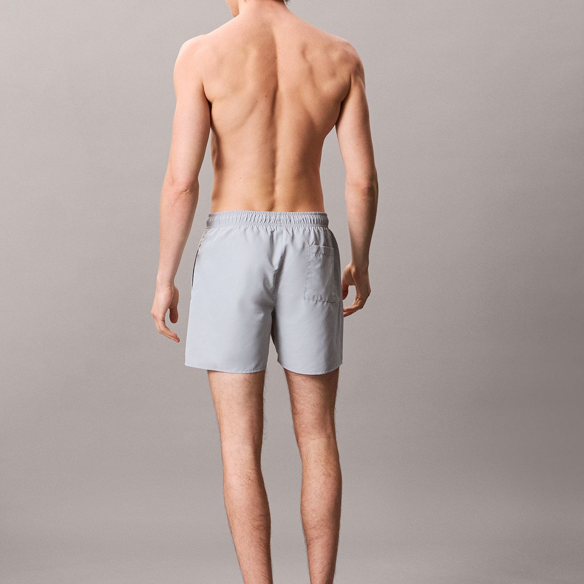 CALVIN KLEIN - Traje de Baño Largo Medio Ck Monogram Gris Calvin Klein